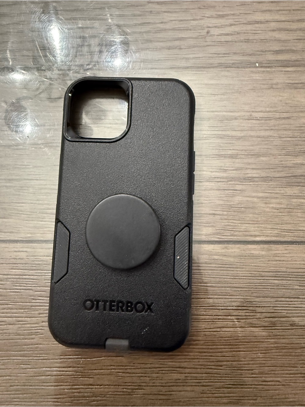 OtterBox Black Protective Phone Case with pop socket